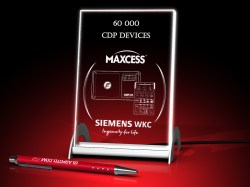 Auszeichnungen : Mitarbeiterehrungen : Siemens - LED Glasfoto
